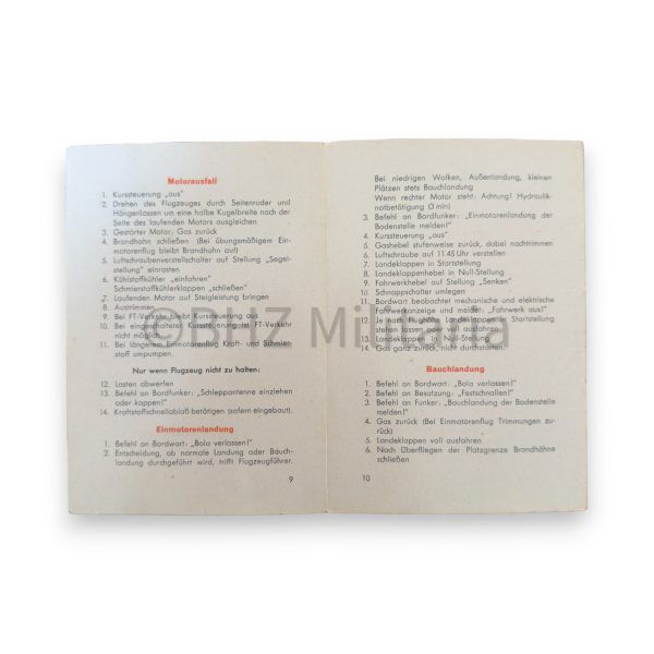 l.dv. t 2111 p/fl exerzier karte he 111 ausgabe dezember 1942 (zeldzaam)