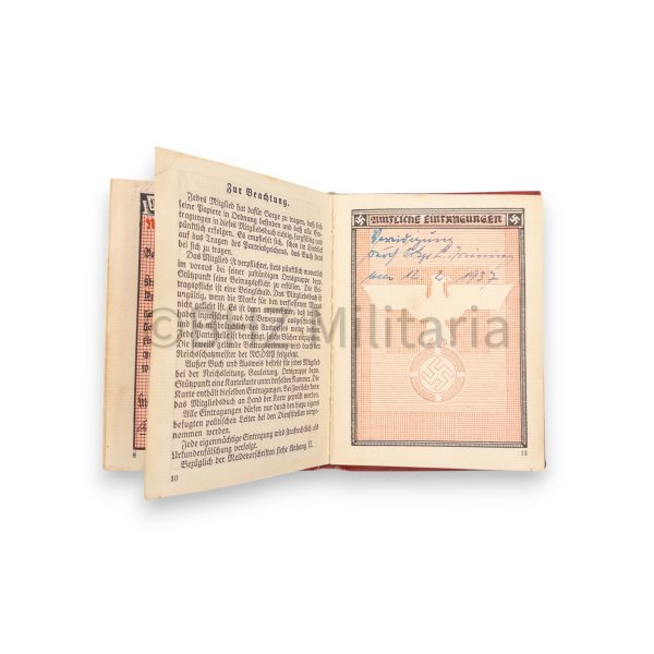 nsdap lidmaatschapboek 1937 #3697787
