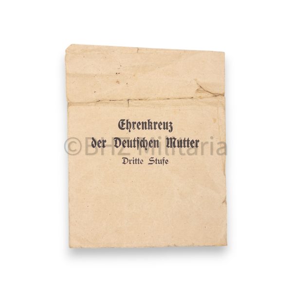 mutterkreuz in brons met complete verpakking ernst schneider