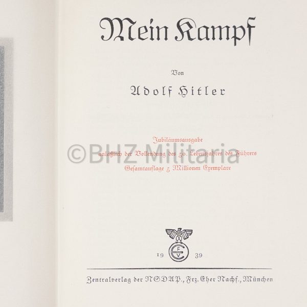 mein kampf adolf hitler jubiläumsausgabe 1939