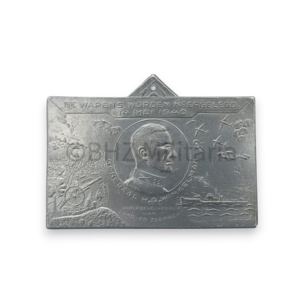 metalen plaatje generaal h.g. winkelman