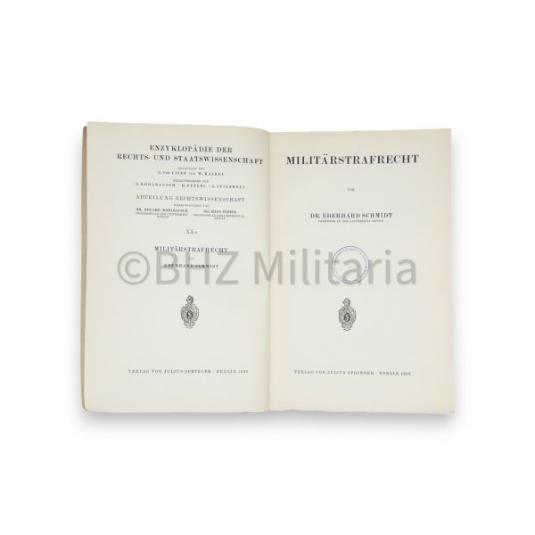 militärstrafrecht dr. eberhard schmidt