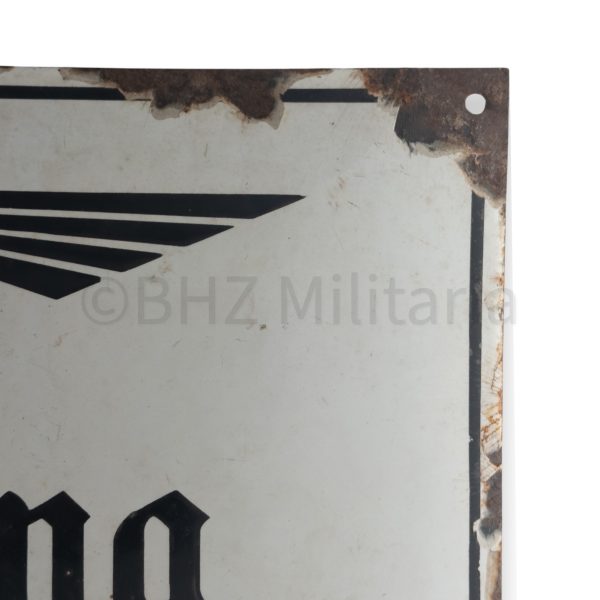 emaille bord wohnung des bürgermeisters