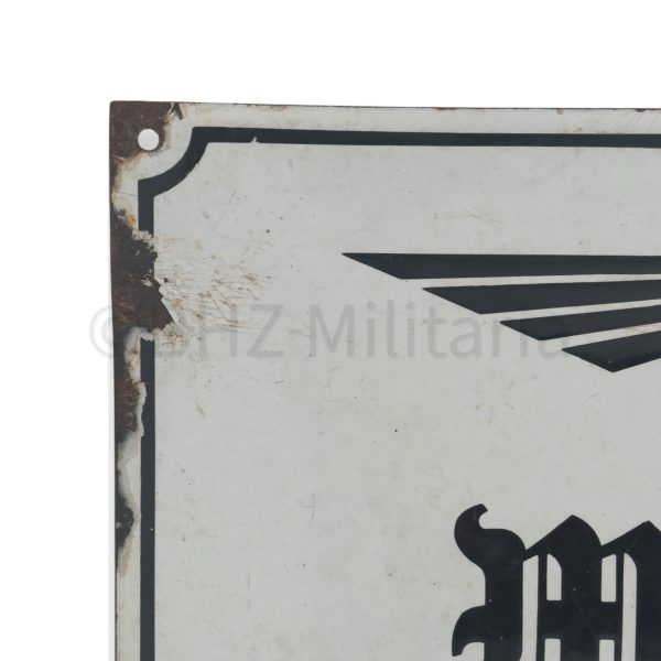 emaille bord wohnung des bürgermeisters