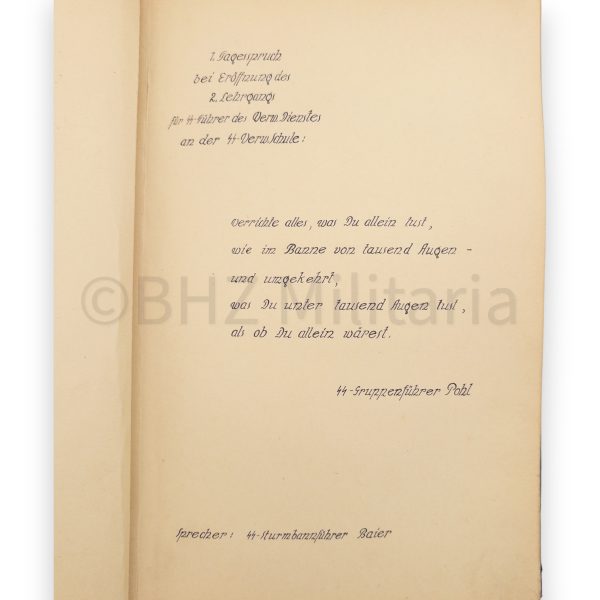 fotoalbum 2. lehrgang ss führer ss verw.schule dachau (uniek)