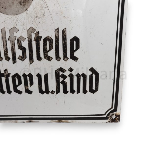 emaille bord nsv hilfststelle mutter u. kind