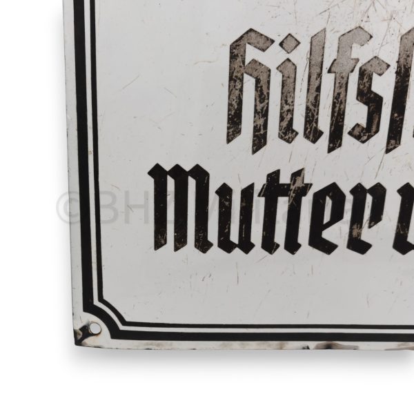 emaille bord nsv hilfststelle mutter u. kind