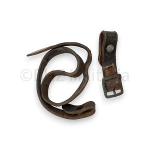 originele leren kinriem stahlhelm
