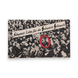 strooibiljet 'schwarze listen für die schwarze schmach' 1942