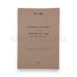 ontwerp voorschrift voor geweer van 7.7mm (lee enfield 1942) no 801