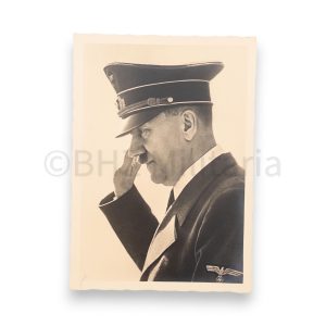 ansichtkaart adolf hitler in uniform met schirmmütze