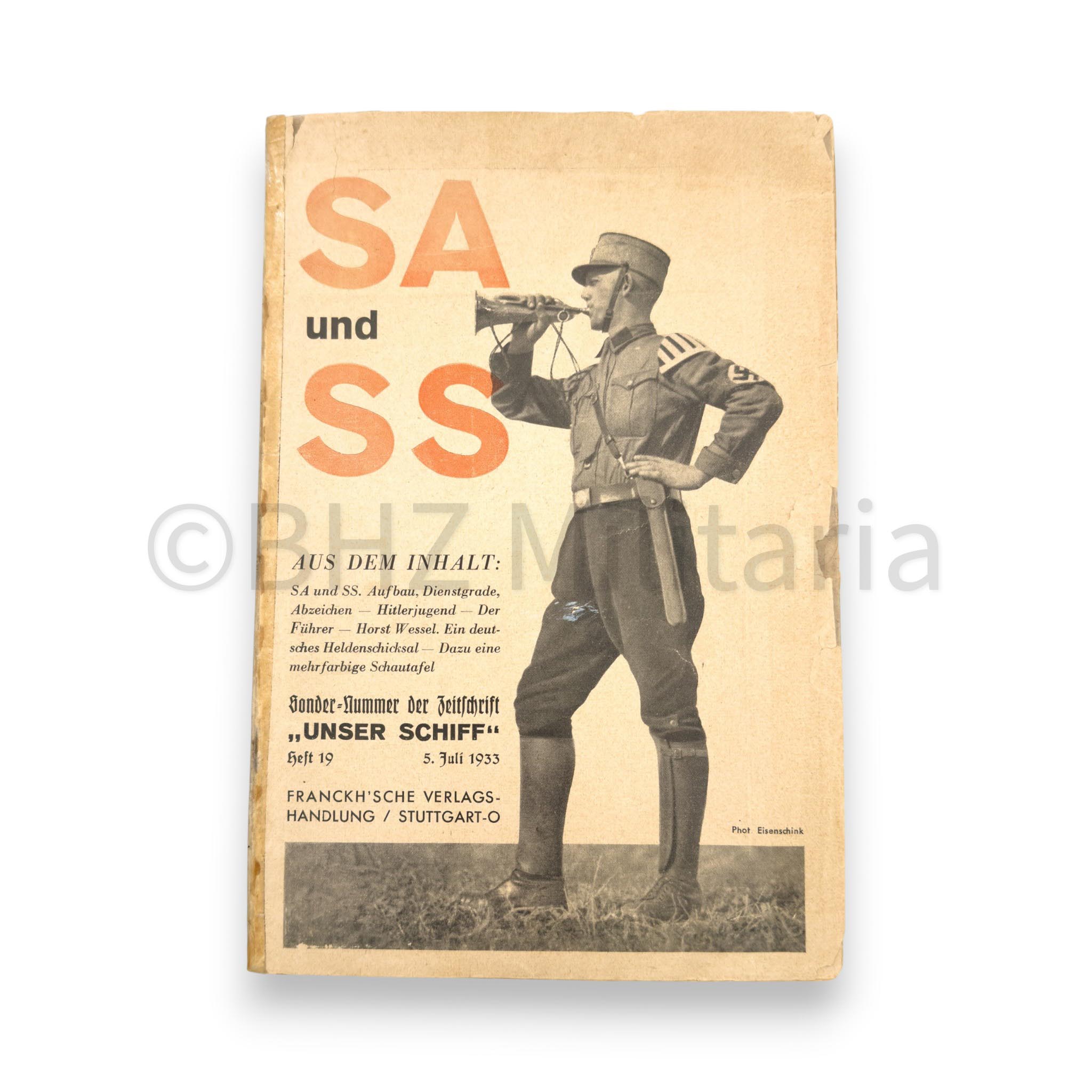 Originele en vroege nationaalsocialistische publicatie “SA und SS”