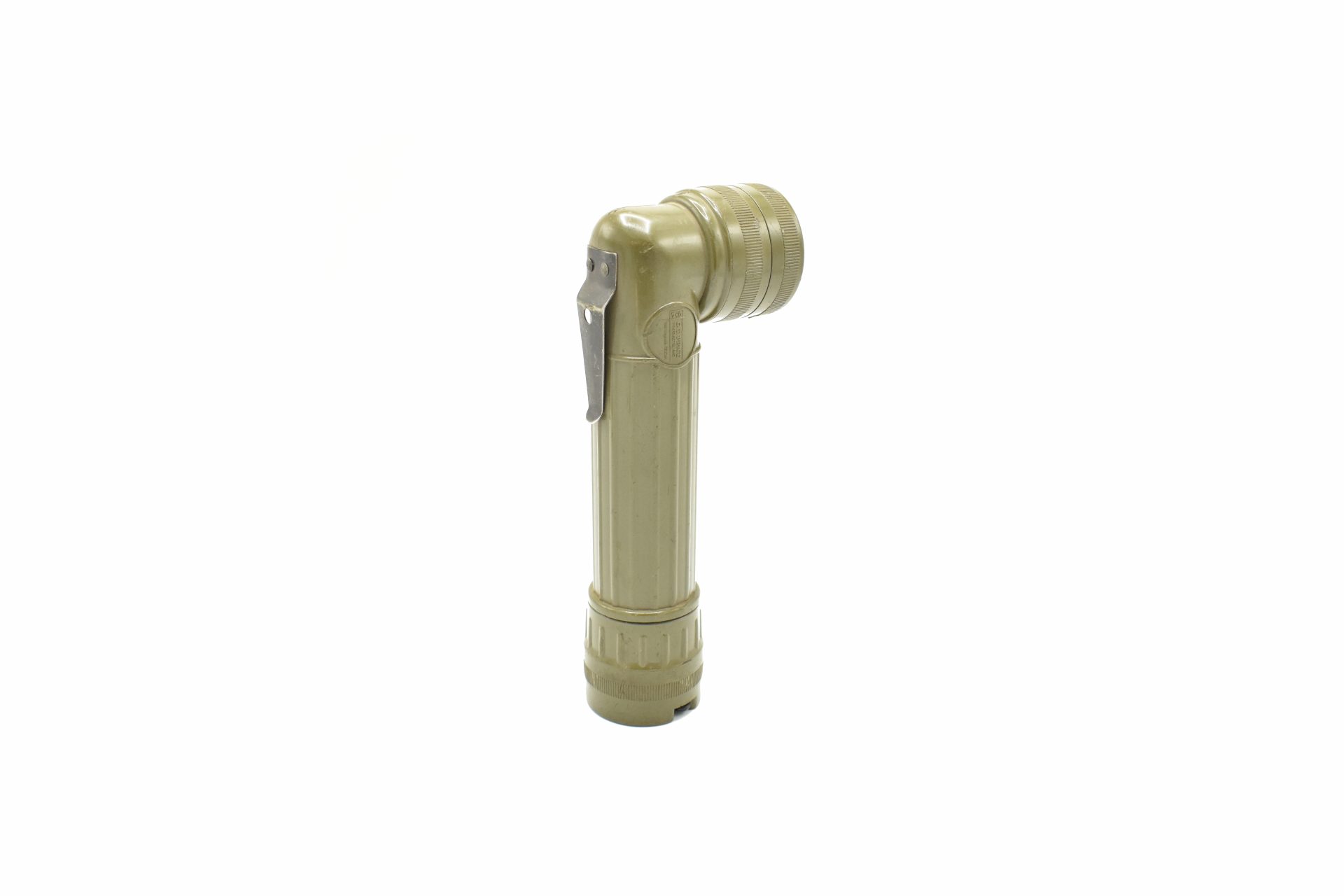 Lampe De Poche Militaire Vintage Fulton MX991/U - Tête D'angle - Fabriquée Aux USA