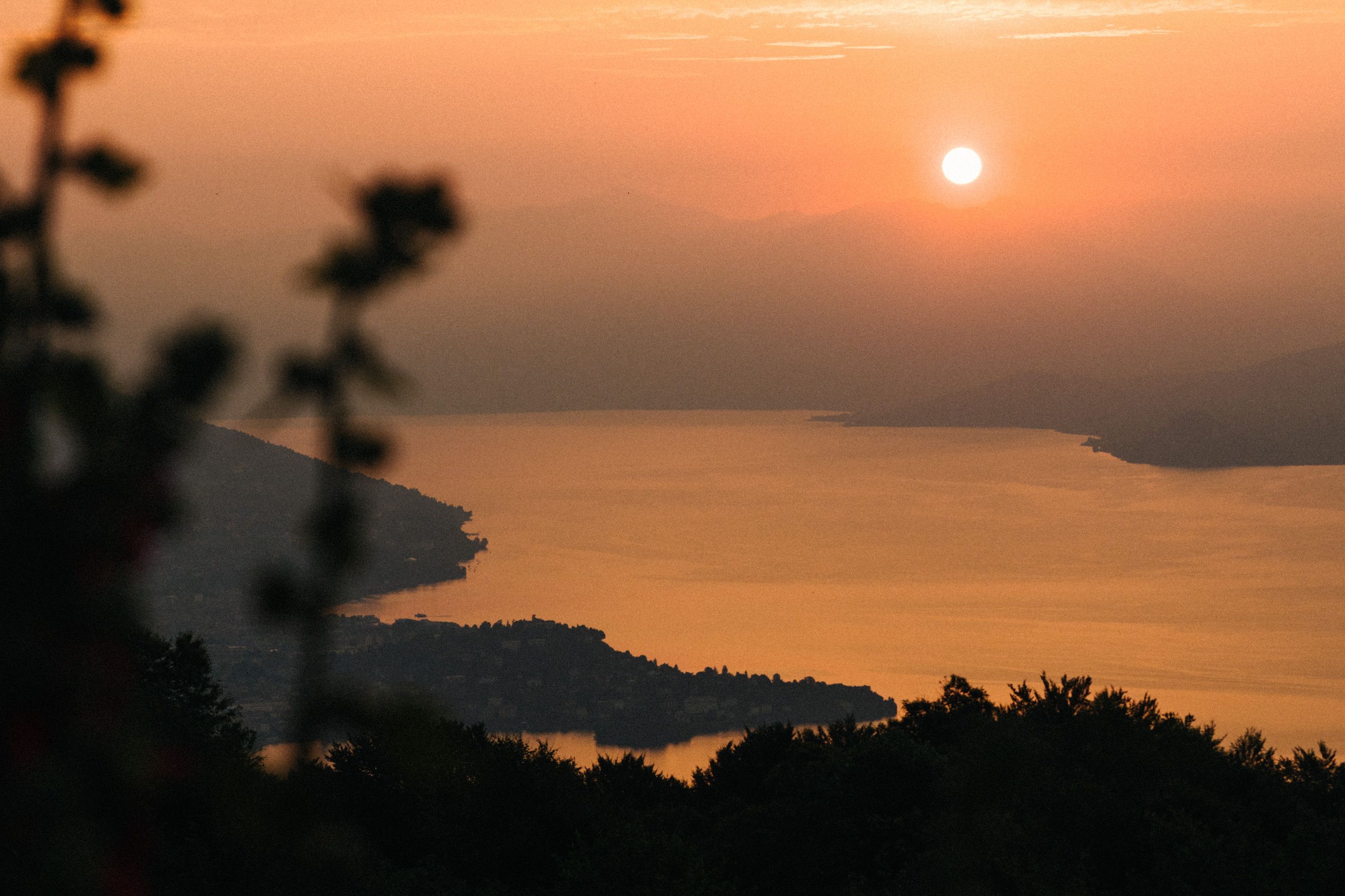 Aussicht vom Camp Painting Lakeview über den Lago Maggiore