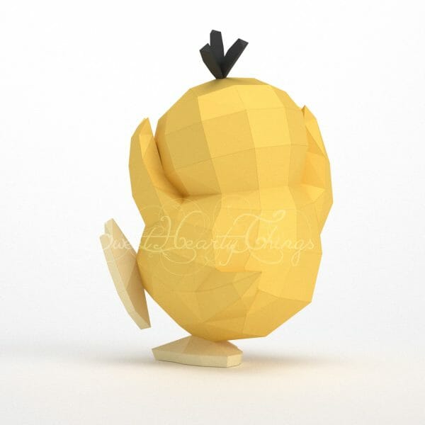 Papercraft Psyduck Standing back view