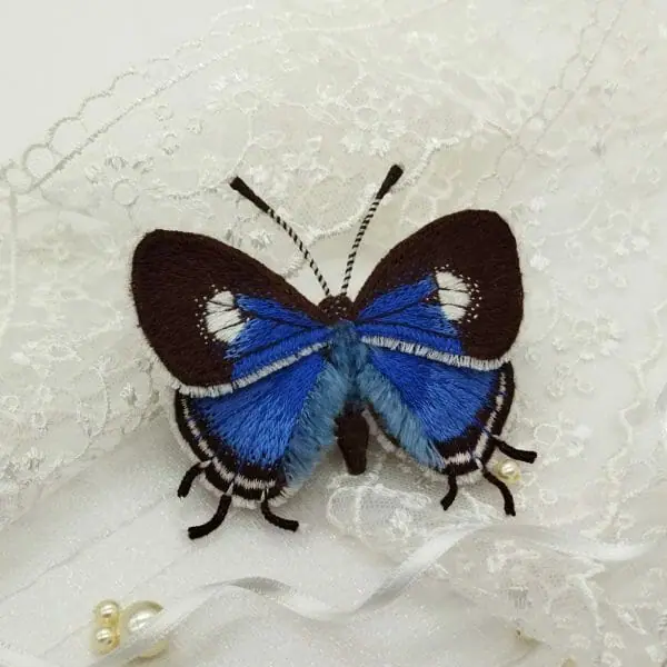 Hand embroidery butterfly