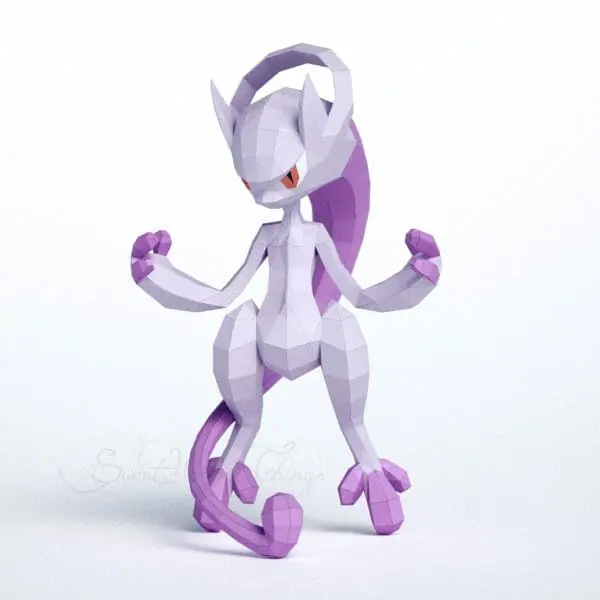 Papercraft Mega Mewtwo Y front view