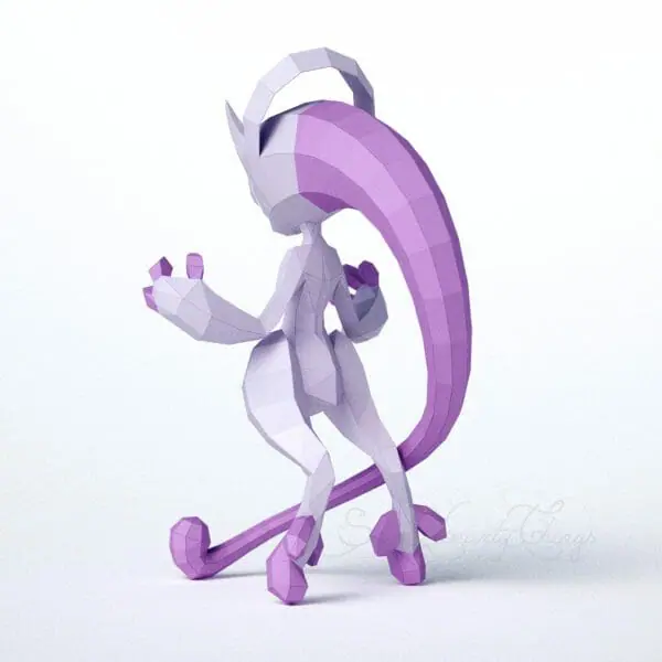 Papercraft Mega Mewtwo Y back view