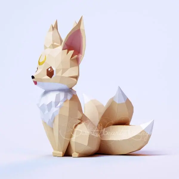 Little Kitsune Moon left view