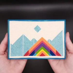 Geometric-landscape-Rainbow-colors-hand-embroidery-nursery-decor-baby-shower-gift-1