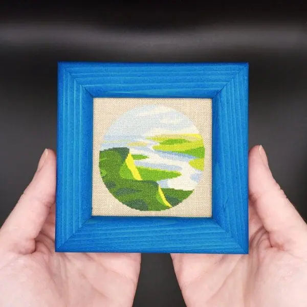 Landscape-Valley-Miniature-Painting-Hand-embroidery-wall decor-1