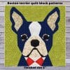 Boston terrier quilt block patterns