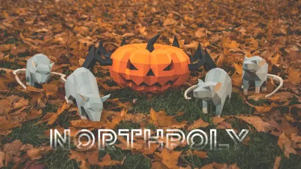 4 rats and a spider pumpkin, pdf drawings, papercraft