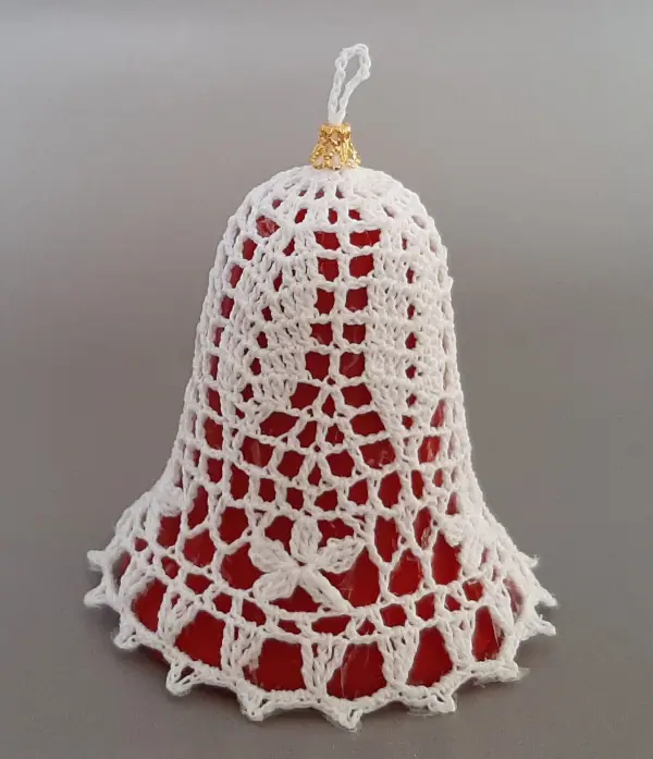 Bell "Leaves-flowers" 7 cm. Knitting masterclass