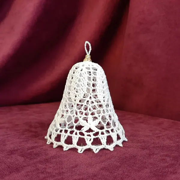 Bell "Leaves-flowers" 7 cm. Knitting masterclass