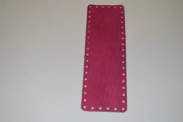 Pink coloured leather bottom