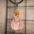 pink epoxy crystal pendant