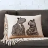Дизайн машинной вышивки Капибары нарядные