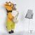 Giraffe with saxophone Author's handmade images