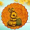 Machine embroidery design Napkin Easter Bunny