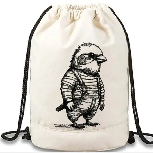 Machine Embroidery Design Sparrow dressed