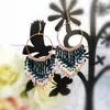 Серьги-кисти из бисера - длинные серьги из бисера