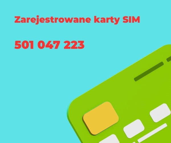 Zarejestrowane polskie i zagraniczne karty SIM oraz eSIM