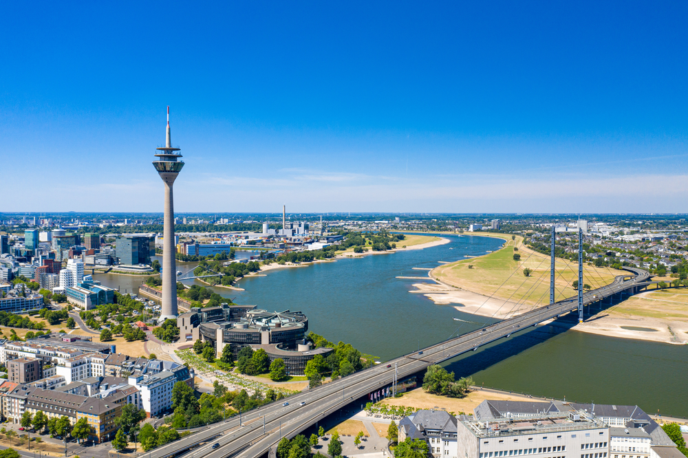 City,Of,Düsseldorf,And,River,Rhine,,Germany