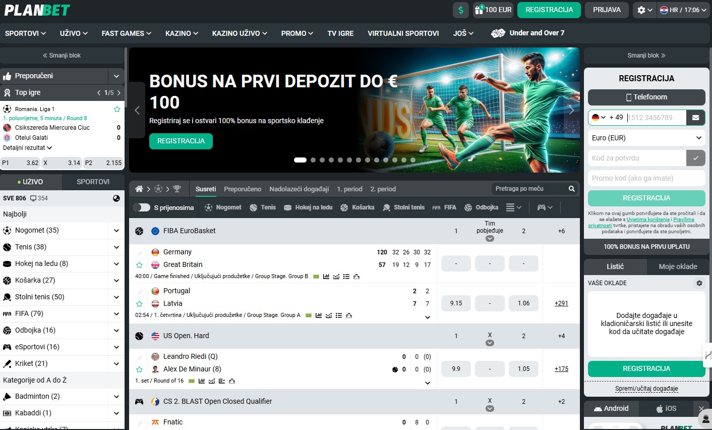 Planbet Bookmaker Review Sportsbetting HR