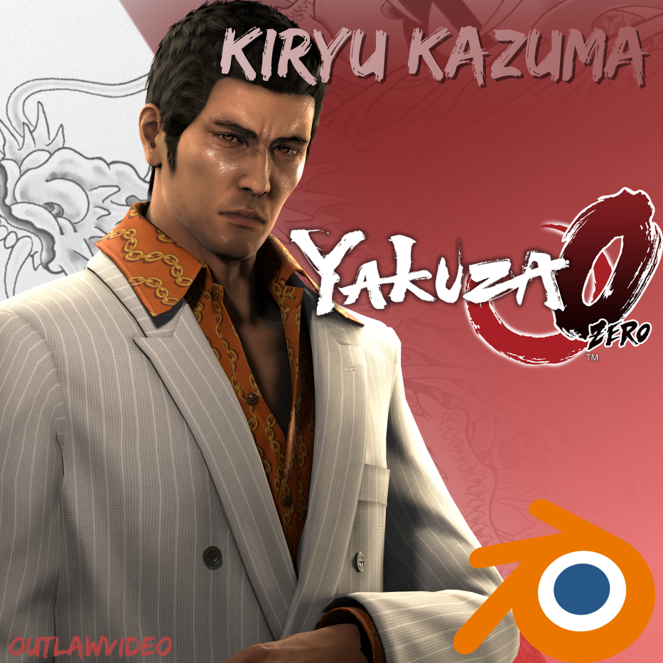 Open3dlab • Kiryu Kazuma Yakuza 0 Blender Rig