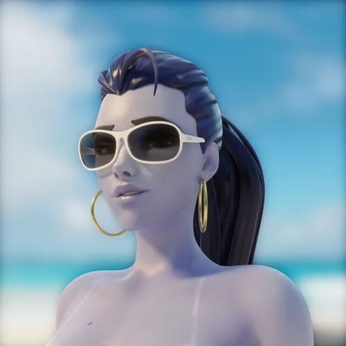 Smutbase • Beach Babe Widowmaker Overwatch Blender 2 8