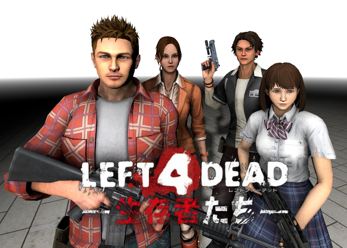 SFMLab • [L4D] [REPLACEMENTS] Left 4 Dead 生存者たち (Survivors) character model  replacements (Japanese arcade port)