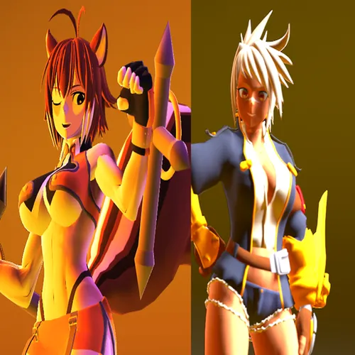 Thumbnail image for Makoto Nanaya and Bullet DNF Duel versions (FBX Files)