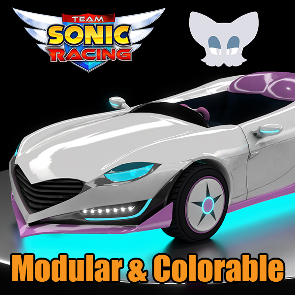 Open3DLab • Rouge's Car - Team Sonic Racing (aka. the Lip Spyder)