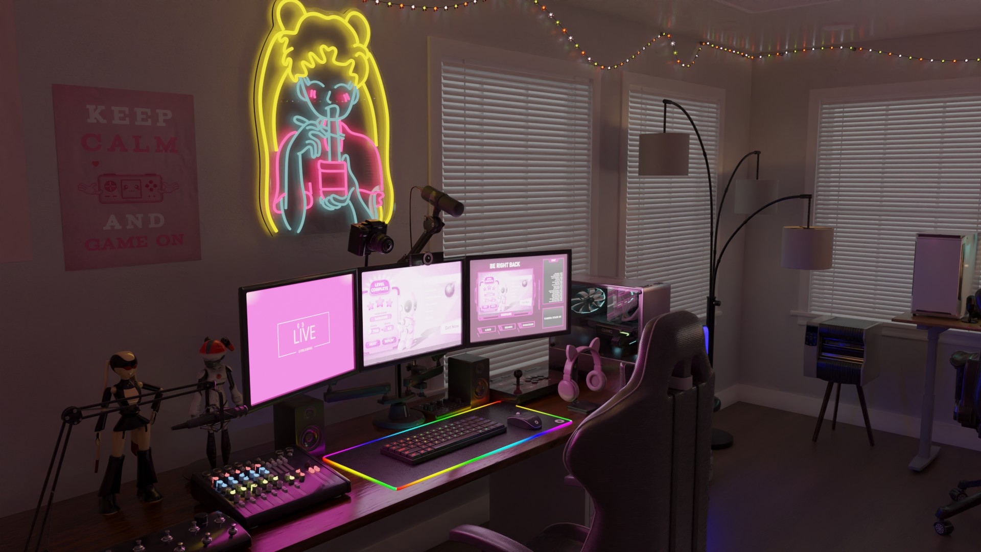 Open3DLab • Gamer Cam Girl Streaming Room