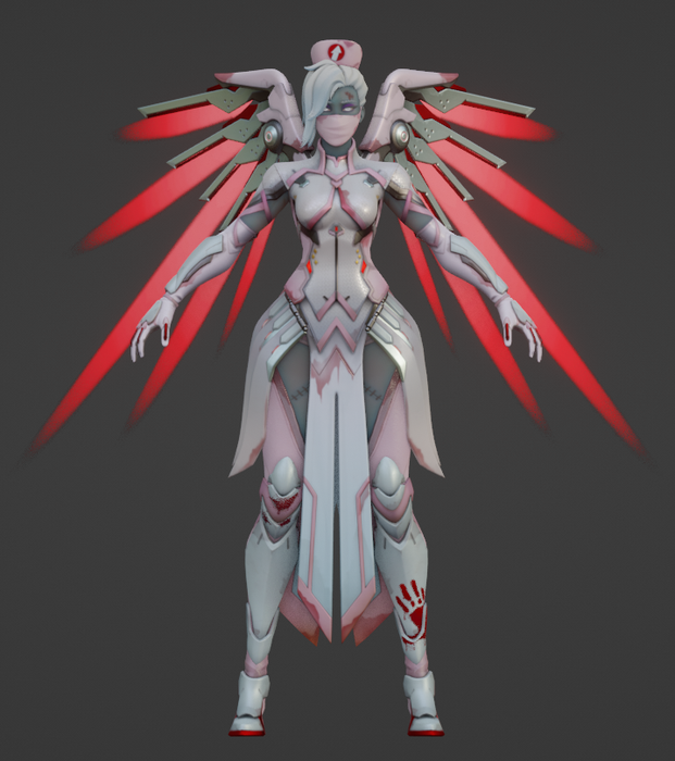 Open3dlab • Mercy Zombie Doctor Overwatch2 8508