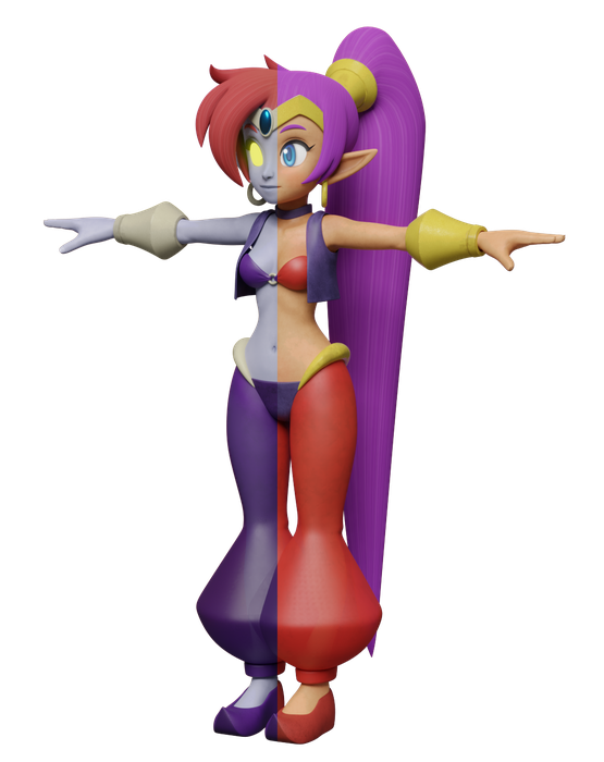 Shantae/Nega Shantae (v1.02) Blender 2.91.2 [Rafa Knight]