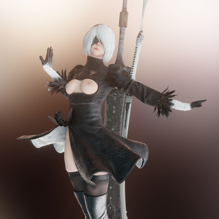Nier:Automata (2B Anime) - Finished Projects - Blender Artists Community
