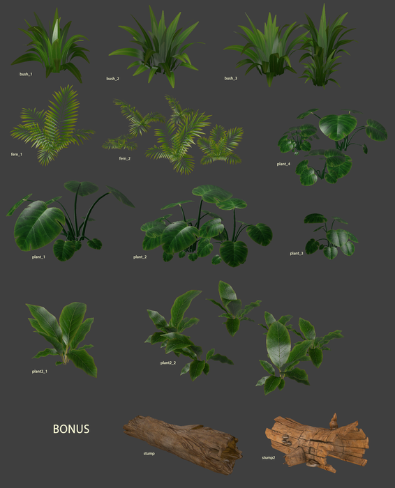 SFMLab • Glossy tropical foliage