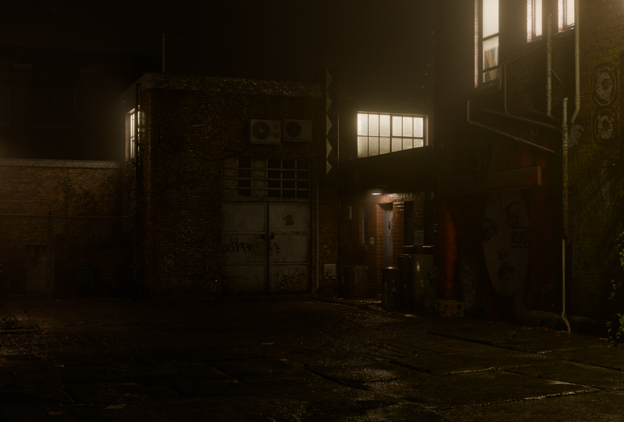 Open3DLab • Alley - Nighttime